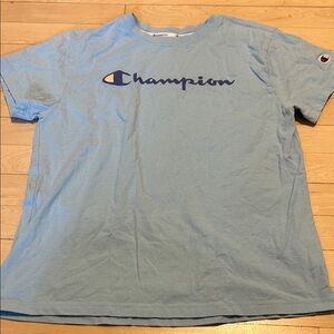 Champion Sky Blue Tee with Logo